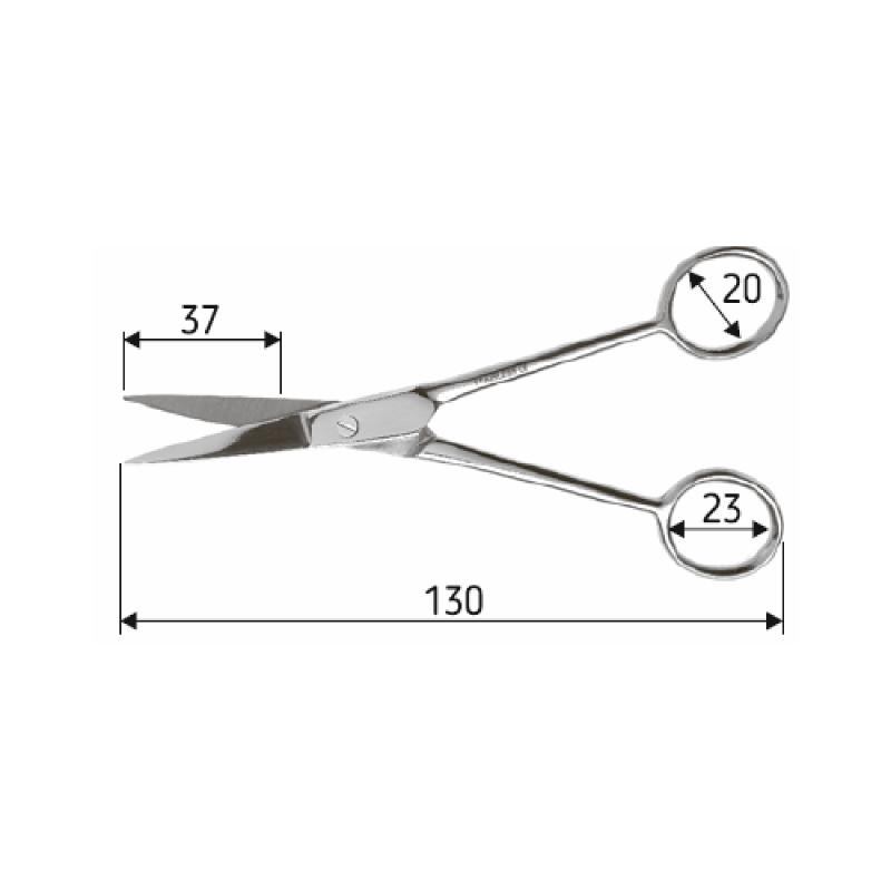 Ножиці N0918, 13 см, прямі, гострий/гострий